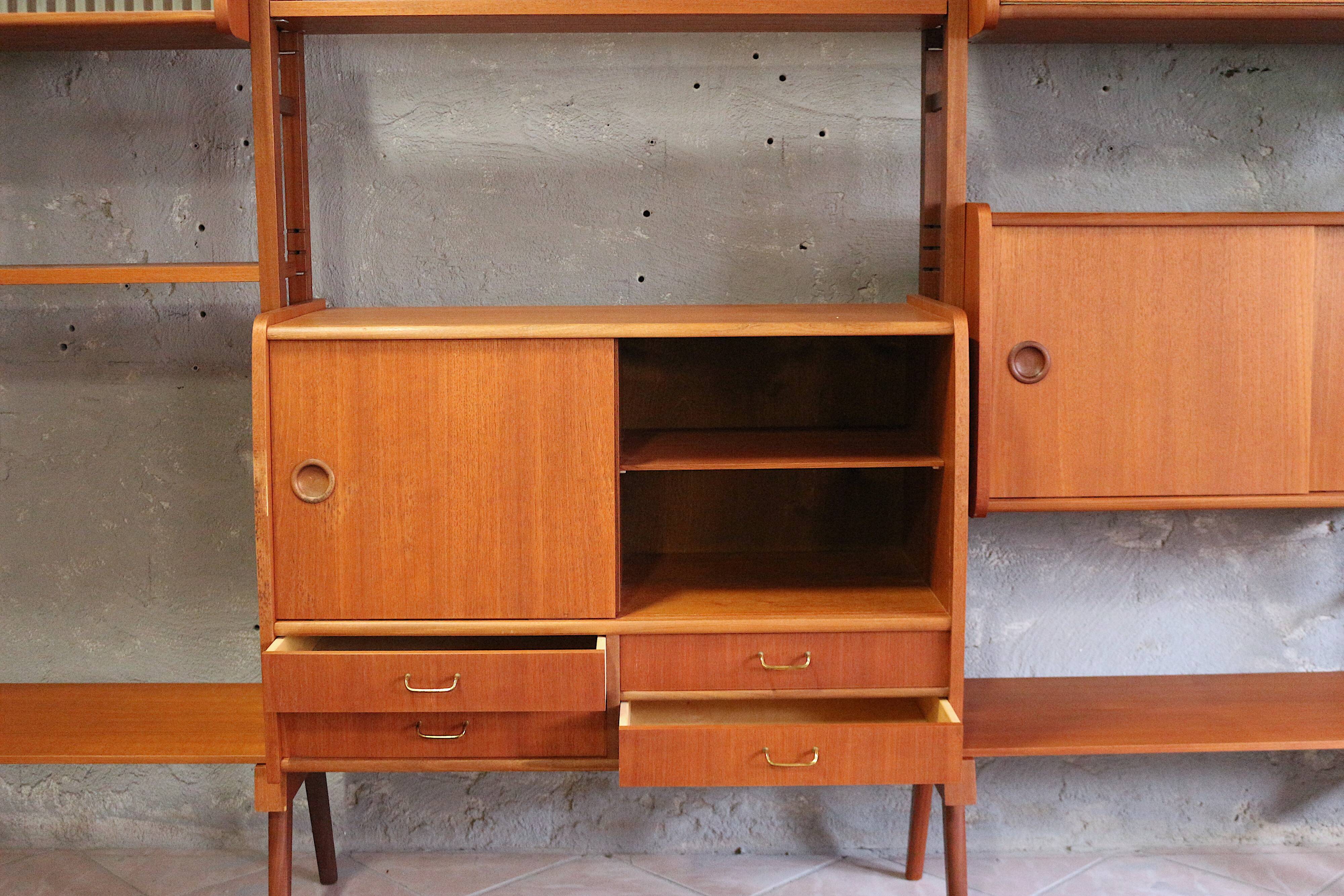 Mid century teak shelf, 1960's Norway