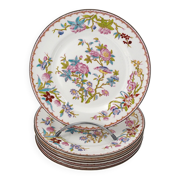 Minton Cuckoo, Cuckoo 6 dessert plates, porcelain, hand-painted 22.6 cm