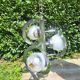 Pendant lamp, chandelier, chrome and Murano glass, Mazzega, Italy, 1960-70