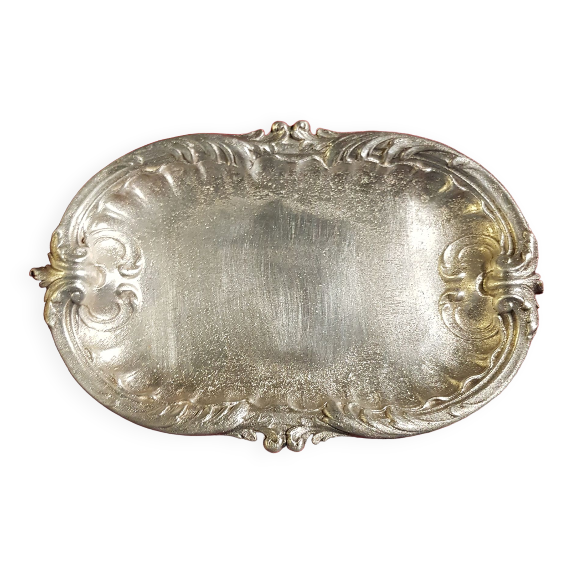 Silver metal tray