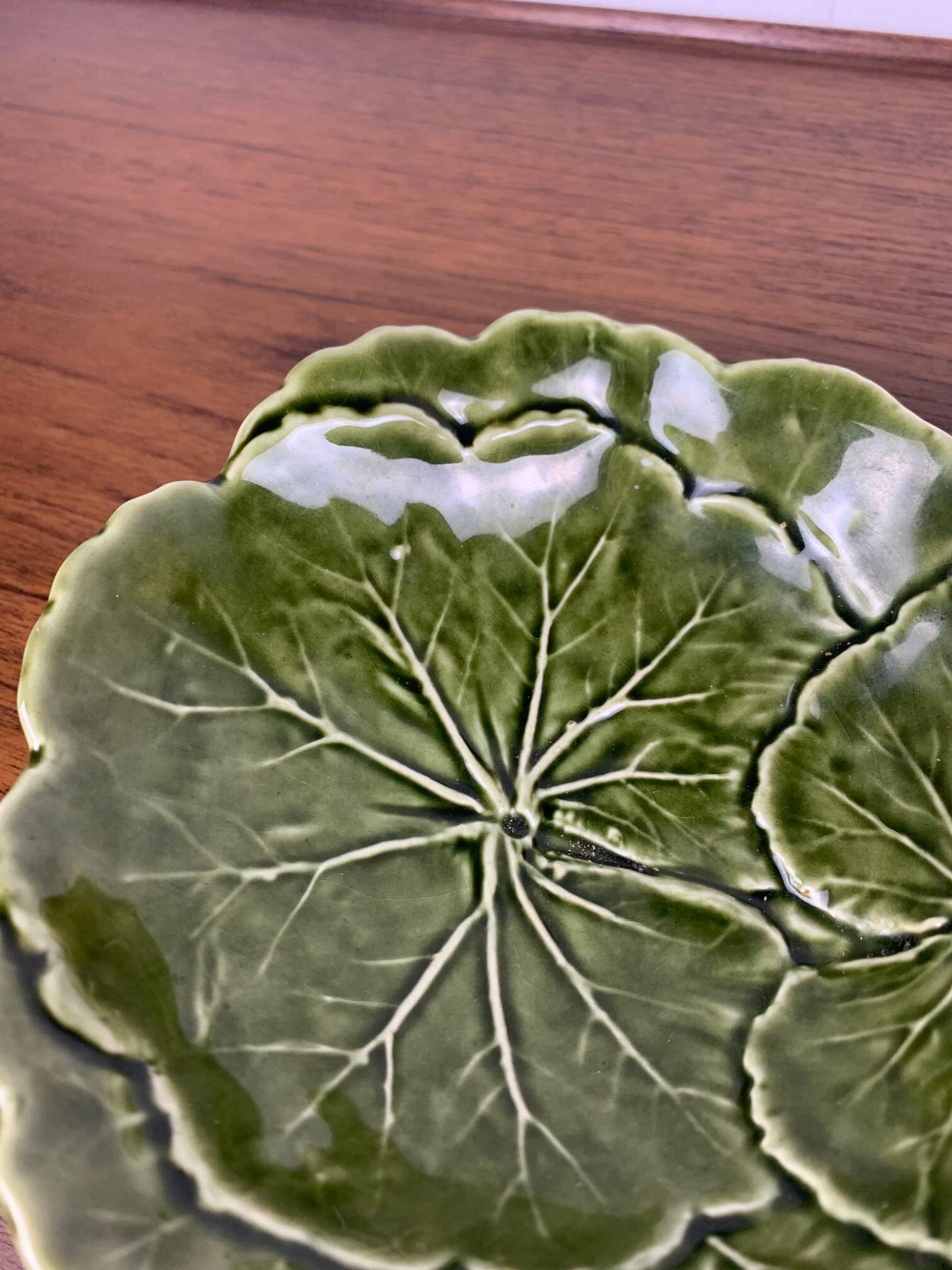 Green cabbage appetizer dish, SILEA, 3 compartments, ceramic