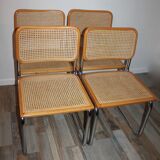 Lot of 4 chairs Marcel Breuer Cesca B32