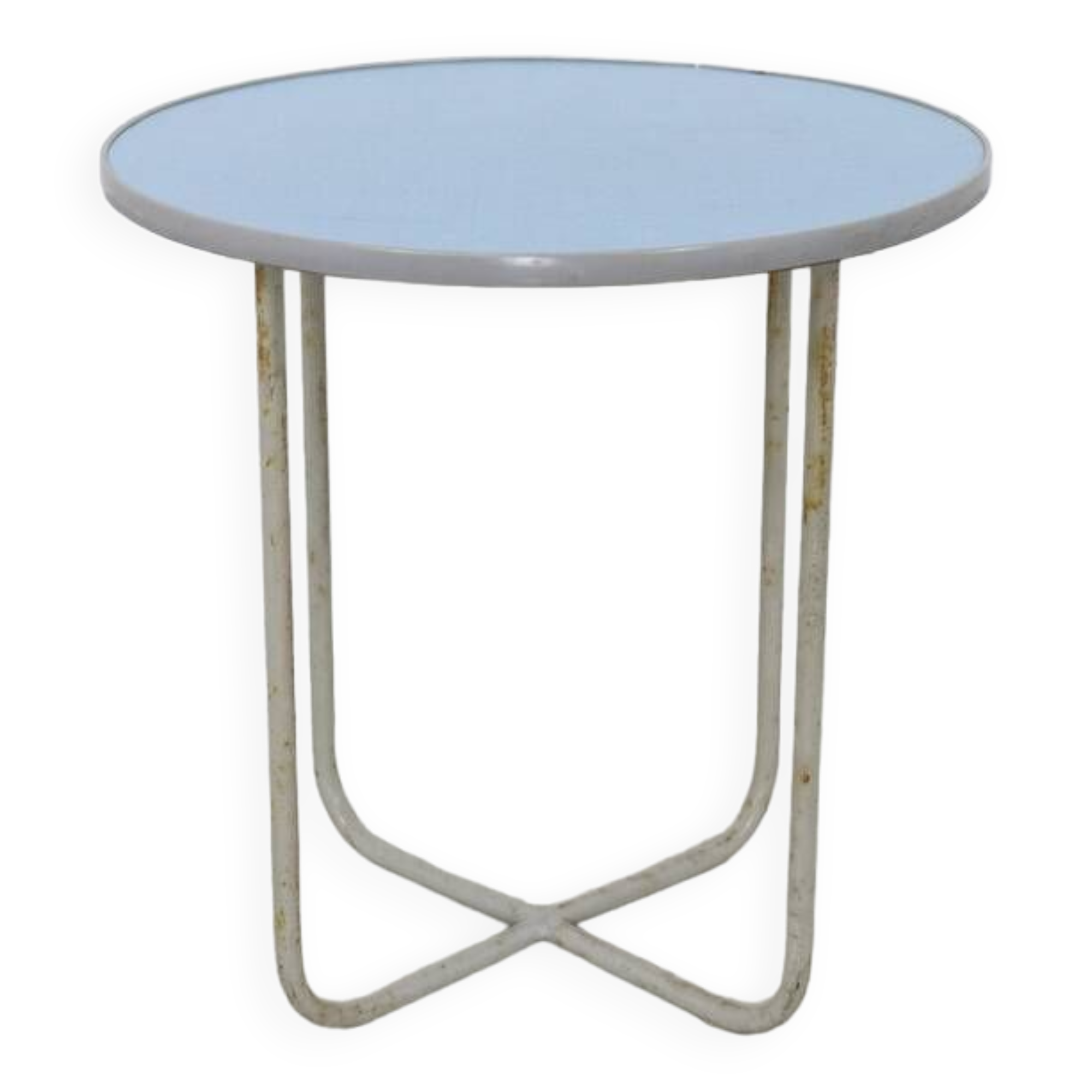 Dutch round bauhaus side table, 1930s