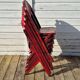 Set of 5 François Caruelle metal chairs
