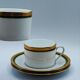 Duo cups Limoges bordered green gilded with fine gold