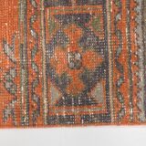 Tapis de couloir vintage rouge corail classique, 75 x 357 cm