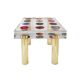 Superego Contemporary Modern Italian Plexiglass and Brass Side Table