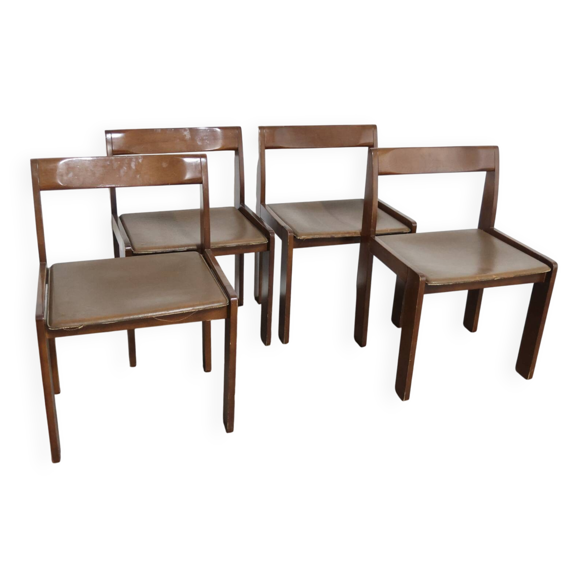 Set Da Pranzo 4 sedie In Legno Anni ‘60 Design Modernariato Vintage