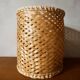 Braided bamboo wastepaper basket
