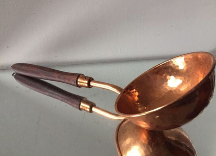 Copper ladle with rosewood handle mid century denmark