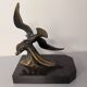 Art Deco bookends with a seagull on black marble – circa 1930-1950