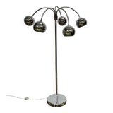 1980s chrome floor lamp with 5 adjustable branches