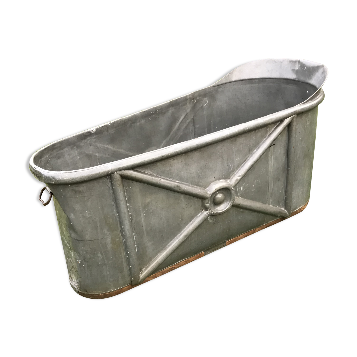 Old zinc bathtub