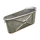 Old zinc bathtub