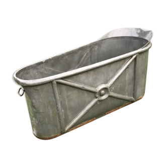 Old zinc bathtub