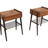 Set of 2 teak bedside tables, Sweden, 1960