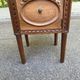 Louis XVI Napoléon III bedside table in carved solid wood from the 19th century.