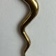Large brass cobra wall candle holder