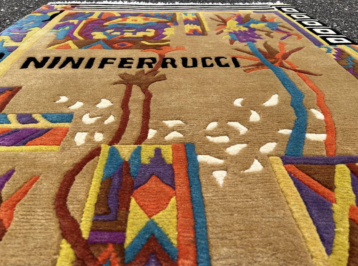 Modern rug signed nini ferrucci 160x100 cm