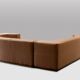 Roberto Pamio. Modular fabric sofa, model Lara. Circa 1980-90.