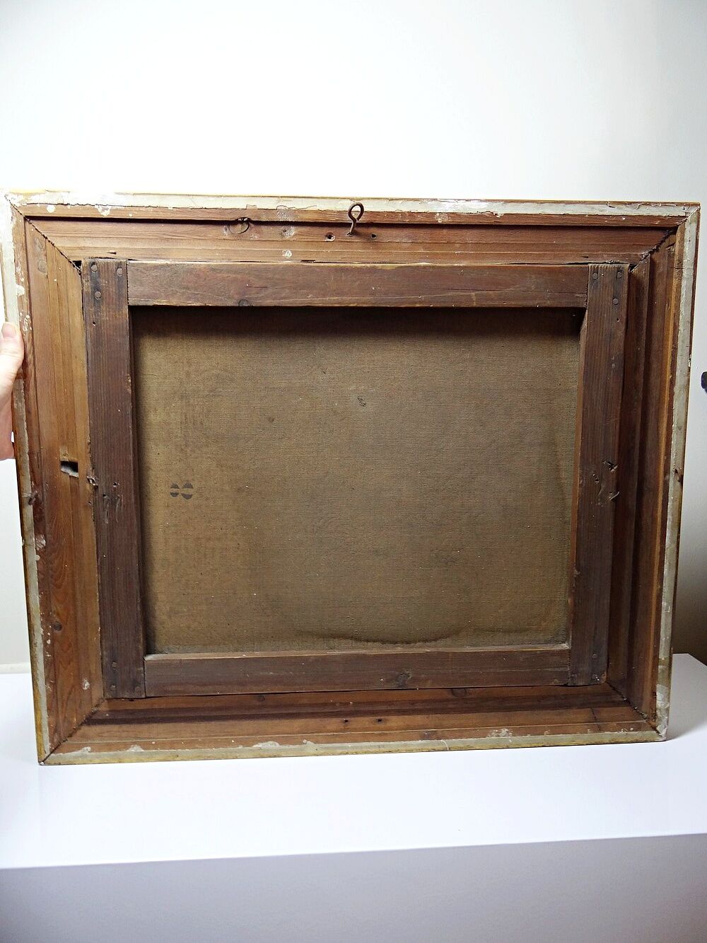 Oil painting on canvas, still life with chrysanthemums, signed L.Porte 1888.