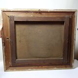 Oil painting on canvas, still life with chrysanthemums, signed L.Porte 1888.