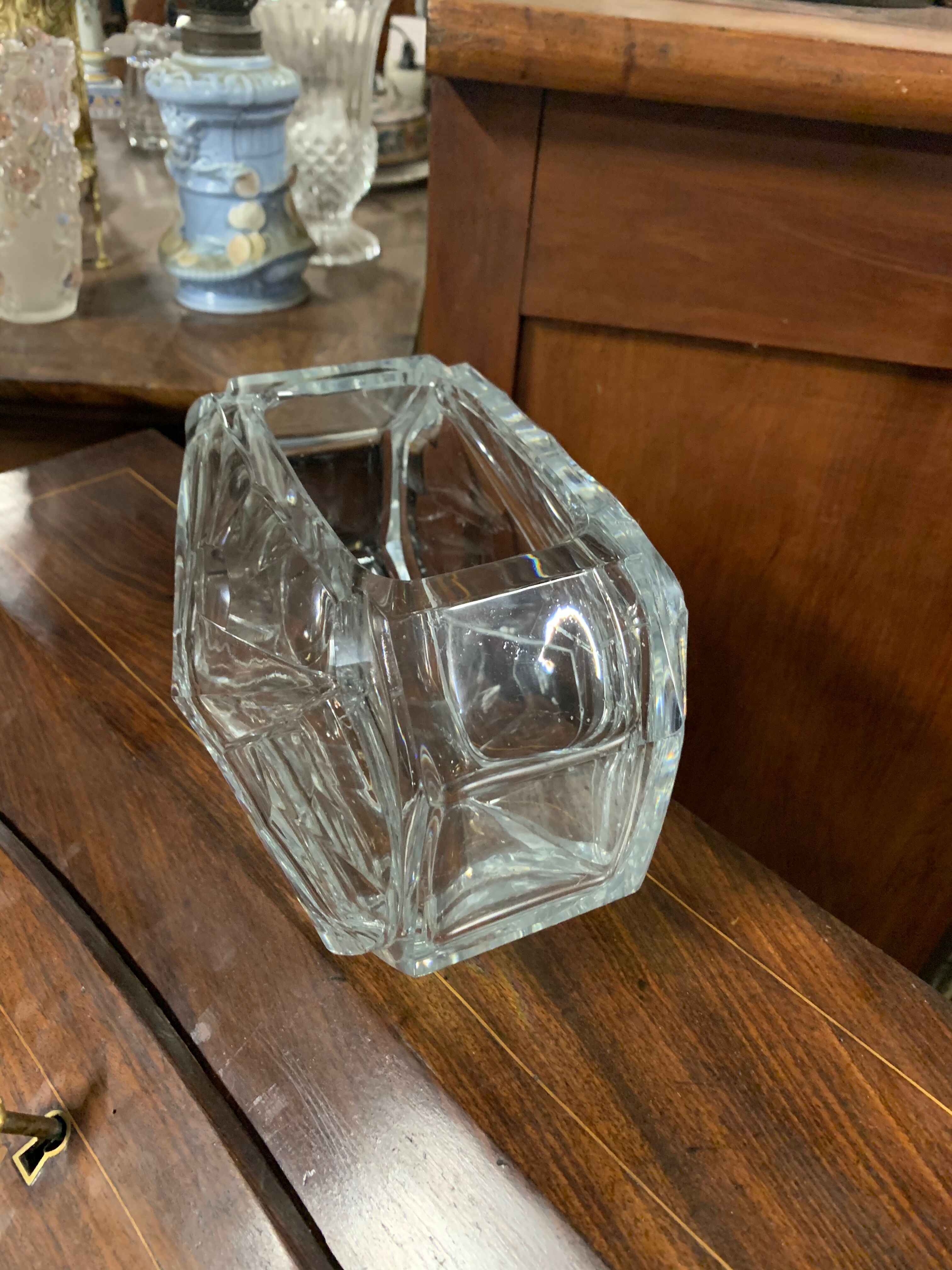 Art deco crystal vase