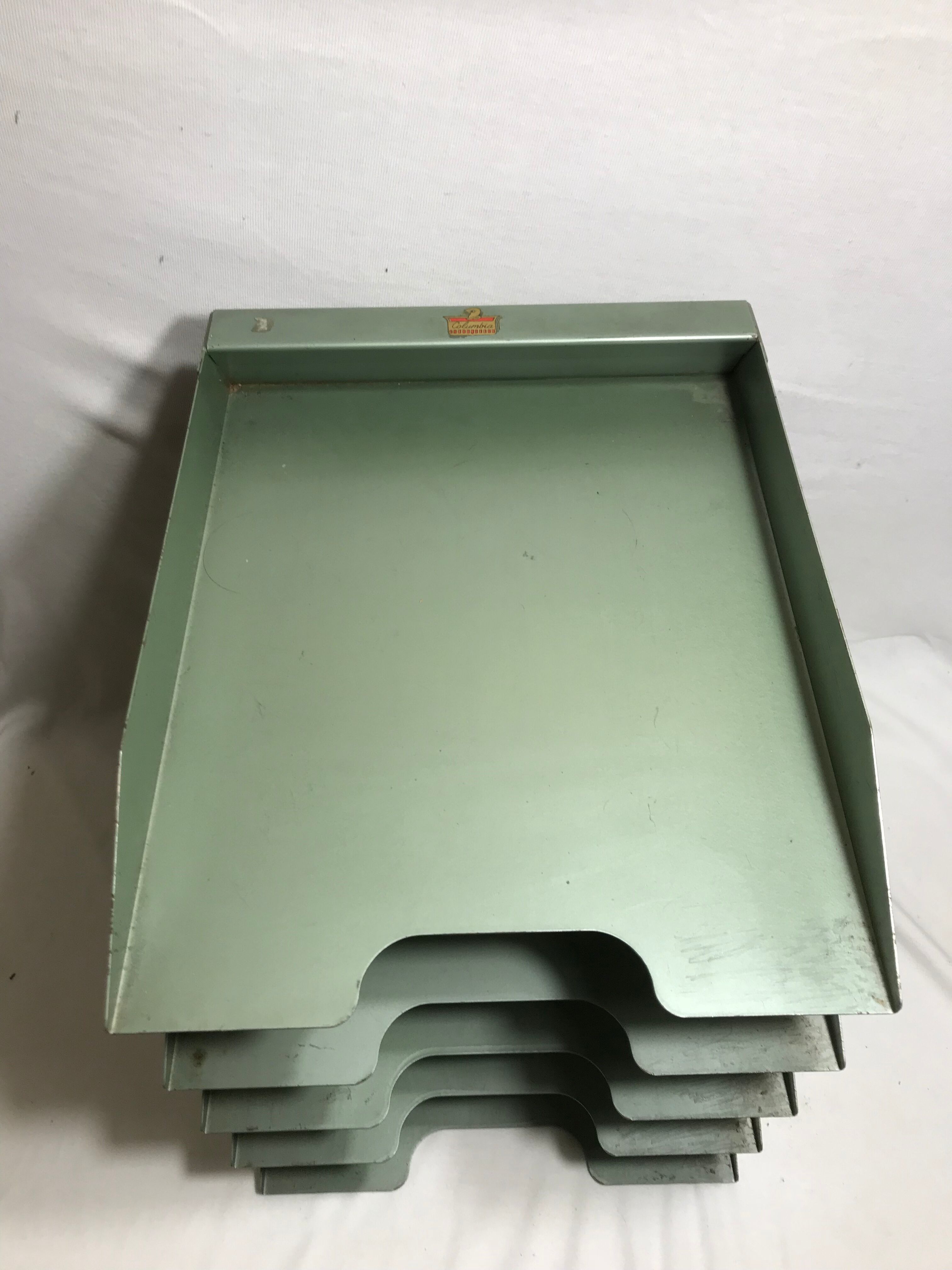 Old locker door documents Colombia metal