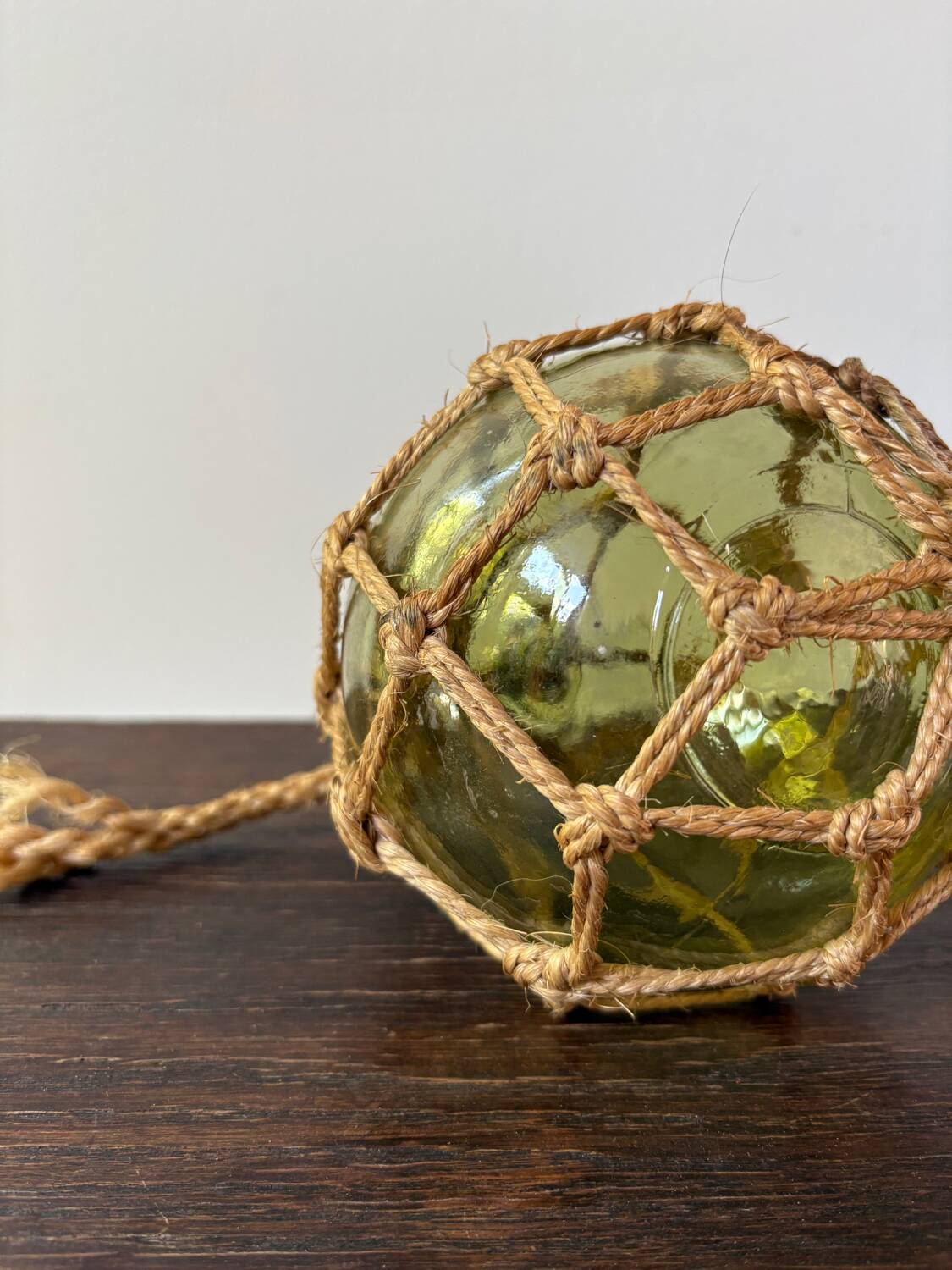 Vintage Bohemian Green Ball Antique Fishing Float