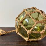 Vintage Bohemian Green Ball Antique Fishing Float
