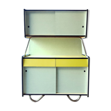 Green and yellow formica buffet