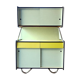 Green and yellow formica buffet