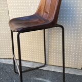 Set of 4 leather seating stools 1970