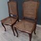 Paire de chaises cannées de style Louis XV