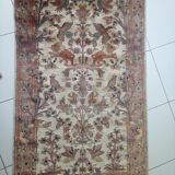 Persian wool and silk rug - 157 x 92