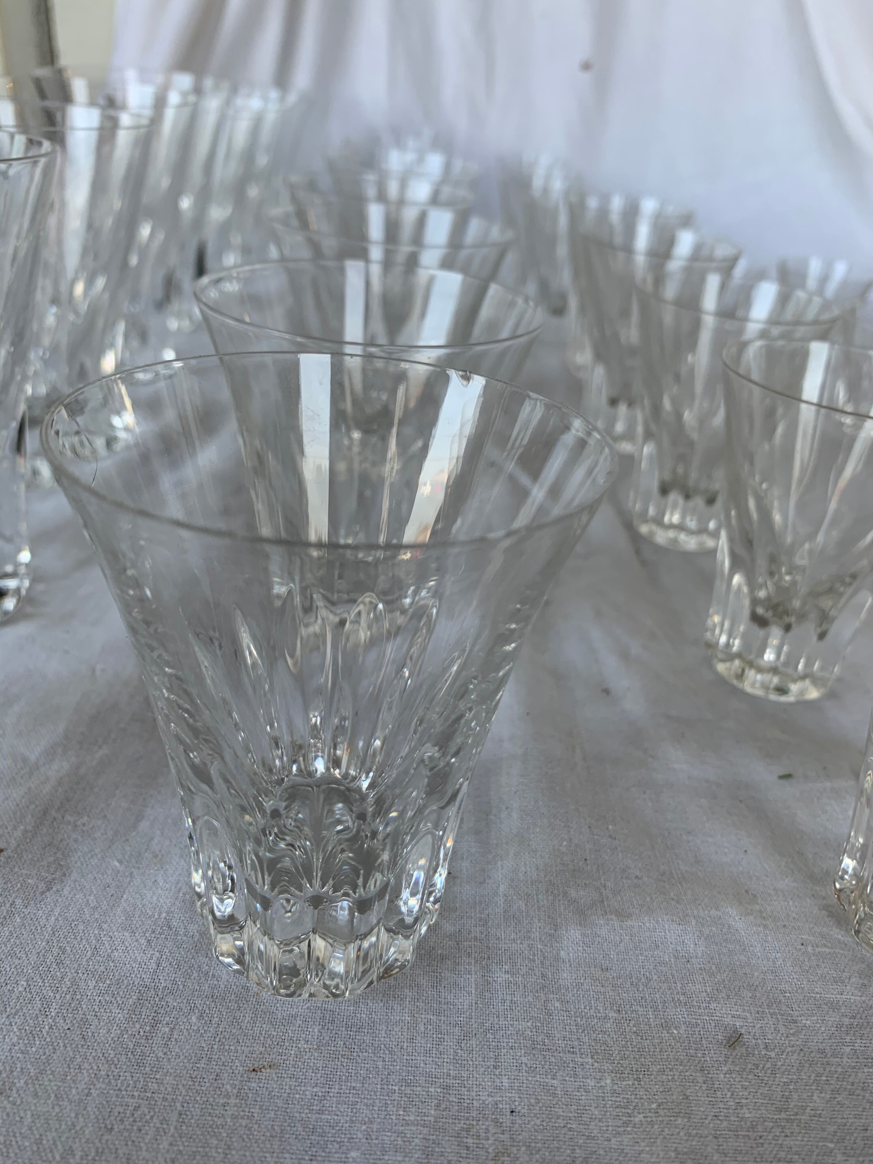 Série de 36 verres en cristal