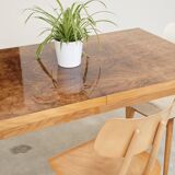 Extendable lacquered table czechoslovakia trud 1960