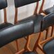 Lot de 6 chaises scandinaves skaï noir