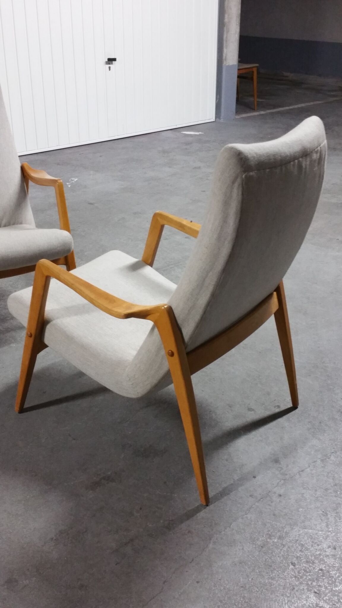 Scandinavian armchair danish feet years 50 compass