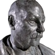 Bronze bust of a gentleman with knighthood order – Frantz Vermeylen, 1921