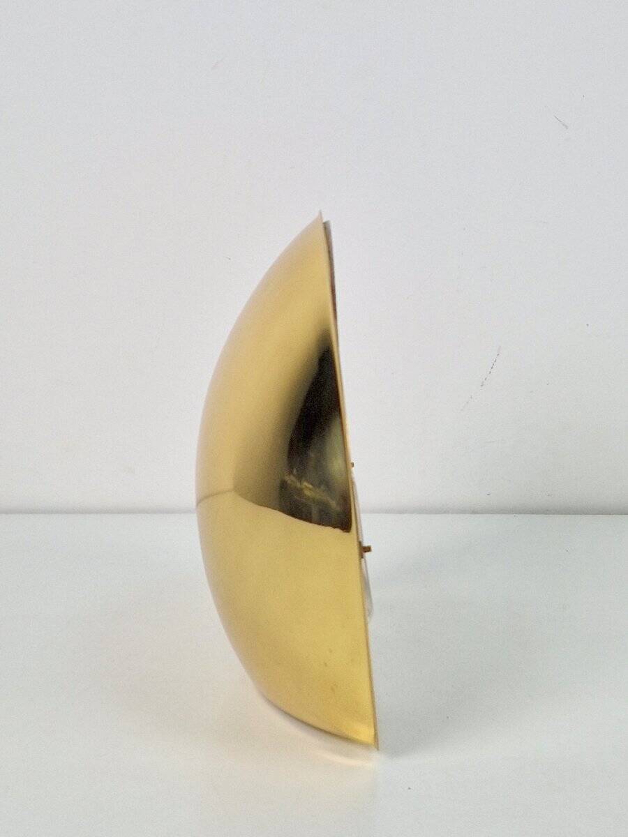 Vintage Half Moon Wall Lamps in Brass, 1980, Set of 3
