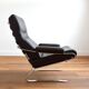 Leather lounge armchair by Reinhold Adolf for horn, 1960s