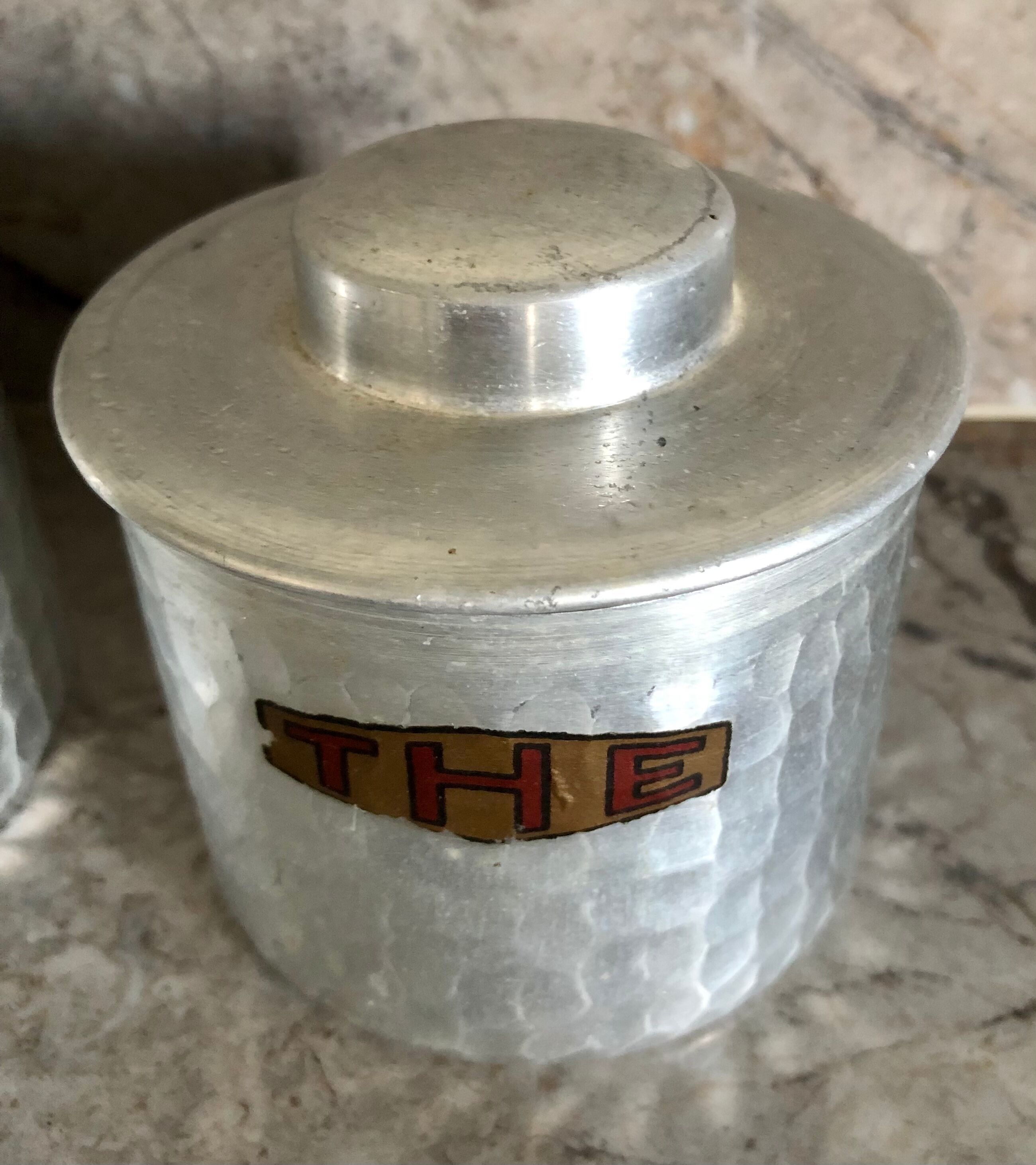 Hammered metal kitchen boxes series