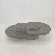 Table basse en pierre fossile, Magnussen Ponte, années 1980