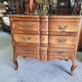 Louis XV walnut chest of drawers with 3 drawers from 1960