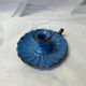 Blue enameled candle holder
