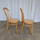 Set of 2 Thonet Style Bentwood Chairs with Cane Seat / Mid-Century Dining F