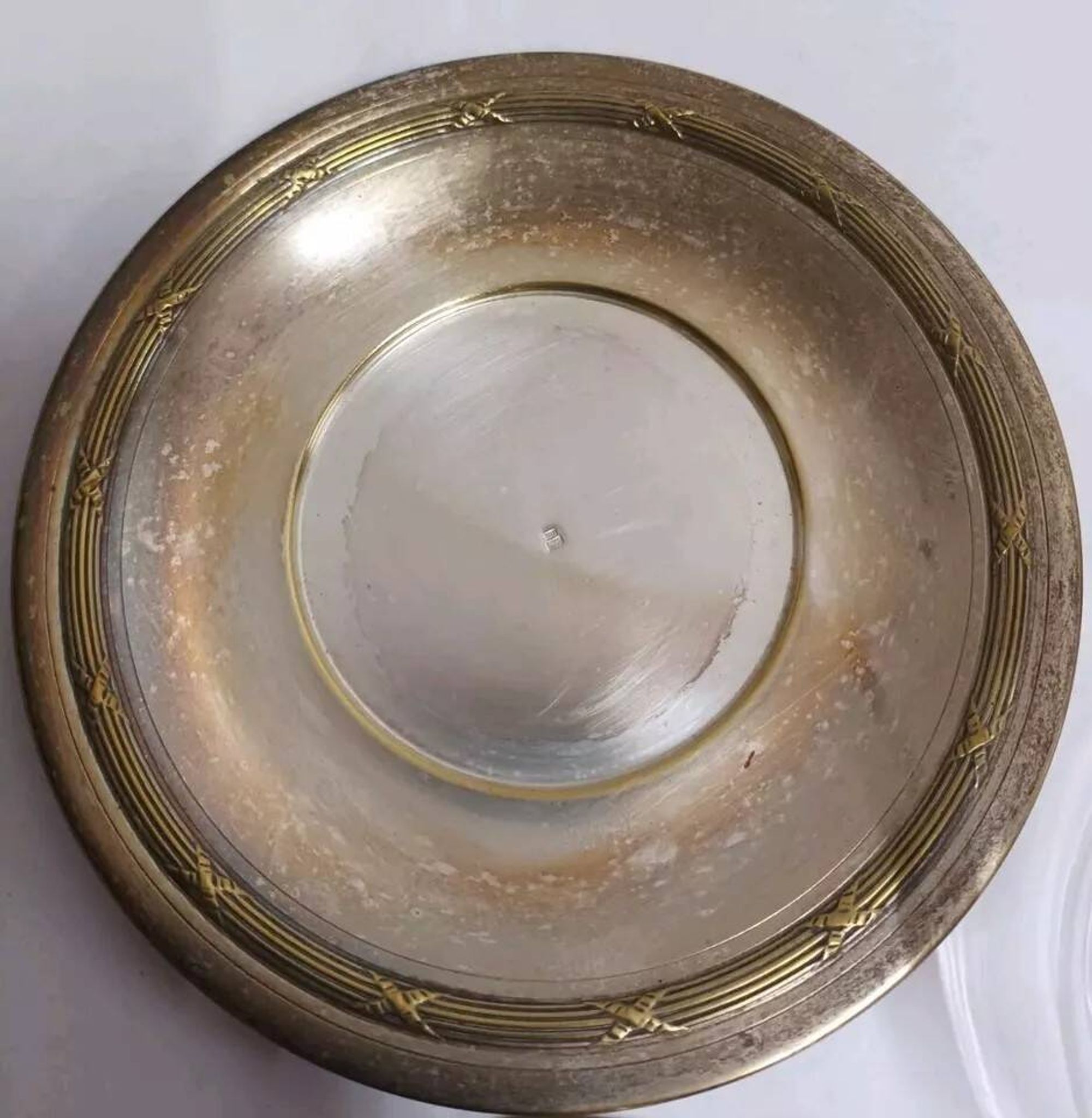 Glass and Brass Candy Dish with Bowl