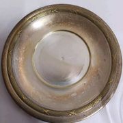 Glass and Brass Candy Dish with Bowl