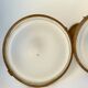 Bauhaus Art Deco Suspension Set in Opaline Glass and Brass 1930